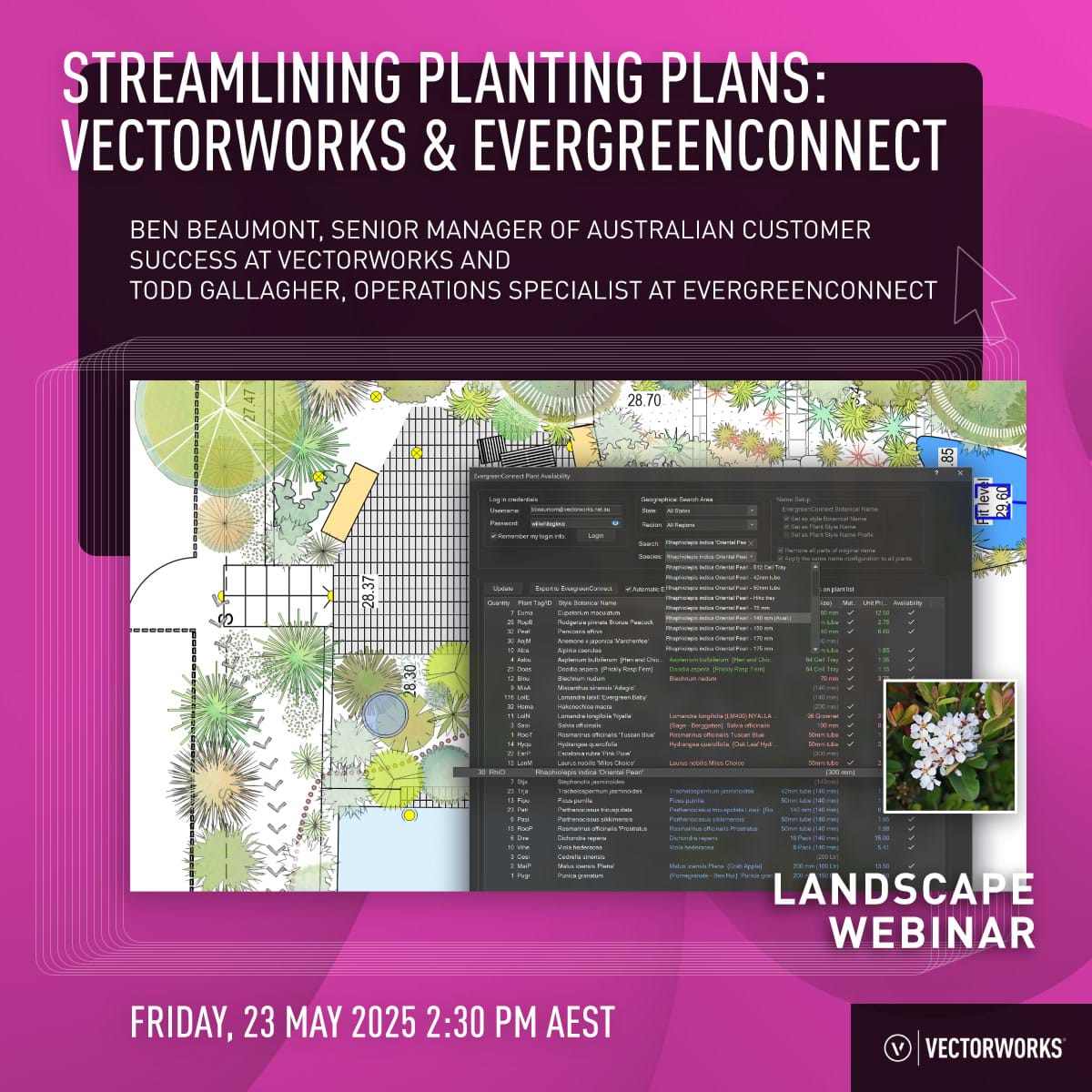 Vectorworks Webinar - Streamlining Your Planting Plans